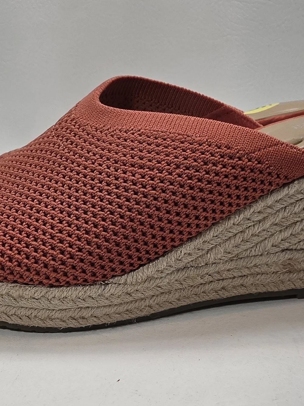 Easy Spirit Knit Slip-On Espadrille Wedge in Terracotta